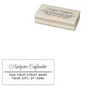 Elegante scripthandtekening #73 Naam Retouradres Rubberstempel (Gestempeld)