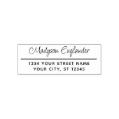 Elegante scripthandtekening #73 Naam Retouradres Zelfinktende Stempel (Design)