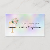 elegante scriptholografische cake bakkerij visitekaartje (Voorkant)