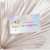 elegante scriptholografische cake bakkerij visitekaartje