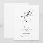 Elegante scriptie afgeblazen huwelijksaankondiging kaart (Voorkant / Achterkant)