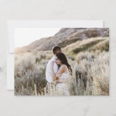 Elegante Scriptie Downsizing Kleinere Trouwfoto Aankondiging (Achterkant)
