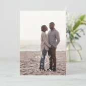 Elegante Scriptie Foto Trouw Uitnodiging (Staand voorkant)