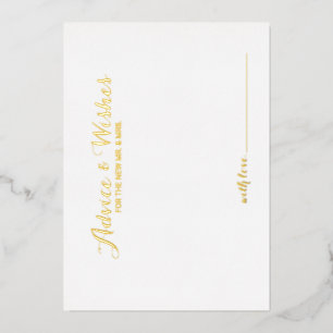 Elegante scriptie huwelijksadvies en wensen Goud Folie Uitnodiging