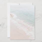 Elegante Scriptie Oceaan Strand Bestemming Trouwen Kaart (Achterkant)