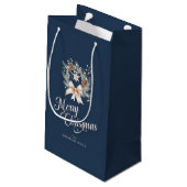 Elegante Scriptie Prettig Kerstfeest Krans Klein Cadeauzakje (Achterkant Gekanteld)