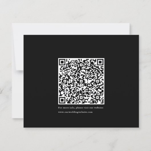 Elegante scriptkalligrafie & QR-code Sla de datum  (Achterkant)