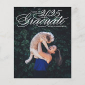 Elegante Scriptklasse van 2024 Afstuderen Invitati (Voorkant)