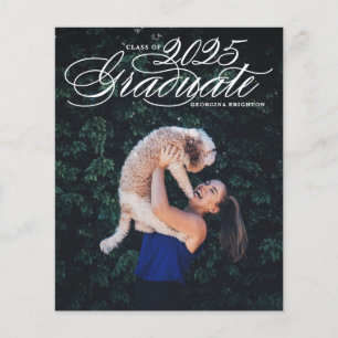 Elegante Scriptklasse van 2024 Afstuderen Invitati