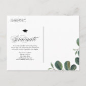 Elegante Scriptklasse van 2024 Photo Afstuderen Uitnodiging Briefkaart (Achterkant)