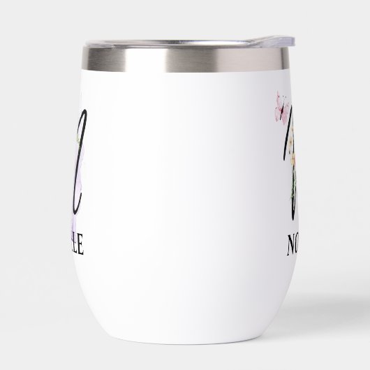 Elegante scriptletter N Monogram Gepersonaliseerde (Links)