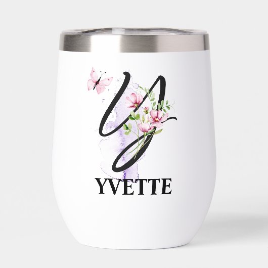 Elegante scriptletter Y Monogram Gepersonaliseerde (Achterkant)