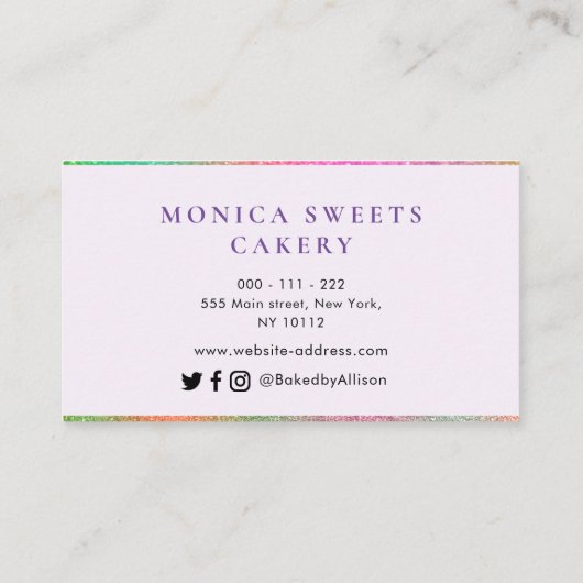 elegante scriptmakerij visitekaartje (Achterkant)