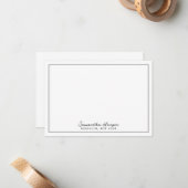 Elegante scriptnaam aangepaste stads locatie notitiekaartje (Voorkant / Achterkant in situ)