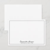 Elegante scriptnaam aangepaste stads locatie notitiekaartje (Voorkant / Achterkant)
