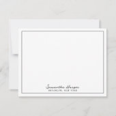 Elegante scriptnaam aangepaste stads locatie notitiekaartje (Voorkant)