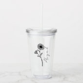 Elegante scriptnaam April Maand Geboorte Bloem Dai Acryl Drinkbeker (Voorkant)