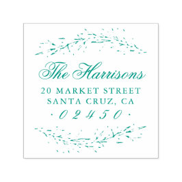 Elegante scriptnaam botanisch retouradres  zelfinktende stempel