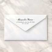 Elegante scriptnaam en adres rubberstempel