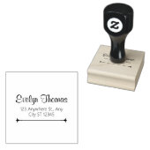 Elegante scriptnaam en retouradres rubberen stempe rubberstempel (Gestempeld)