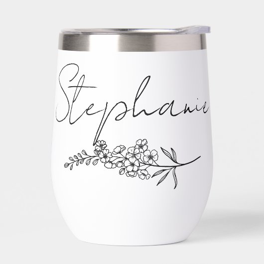 Elegante scriptnaam Larkspur juli Geboorte Bloem (Links)