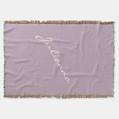 Elegante scriptnaam Lavendel Minimalistisch Aangep Deken (Voorkant)