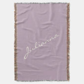 Elegante scriptnaam Lavender Minimalist Custom Deken (Voorkant Verticaal)