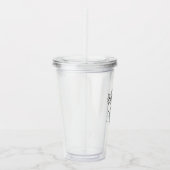 Elegante scriptnaam maart Geboorte Bloem Daffodil Acryl Drinkbeker (Rechts)