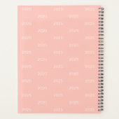 Elegante scriptnaam Modern Blush Pink gepersonalis Planner (Achterkant)