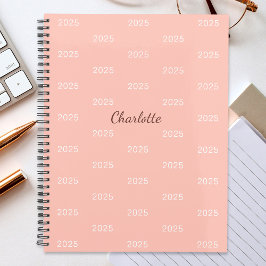 Elegante scriptnaam Modern Blush Pink gepersonalis Planner