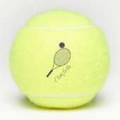 Elegante scriptnaam Monogram Gepersonaliseerd Tennisballen (Voorkant)