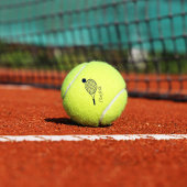 Elegante scriptnaam Monogram Gepersonaliseerd Tennisballen