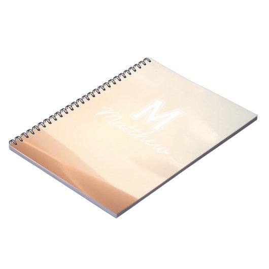 Elegante scriptnaam notebook notitieboek (Linkerzijde)