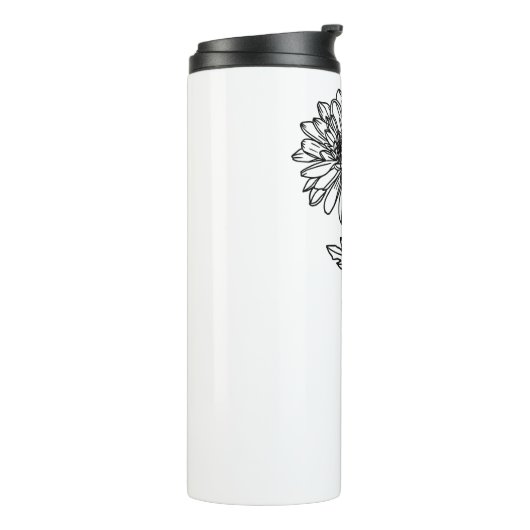 Elegante scriptnaam November Geboortemaand Bloem Thermosbeker (Gedraaid links)