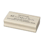 Elegante scriptnaam retouradres bruiloft rubberstempel (Stempel)