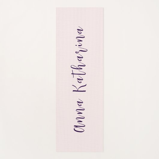 Elegante scriptnaam Solid Blush Yogamat (Voorkant)