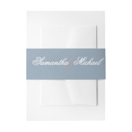 Elegante scriptnaam tailleband uitnodigingen wikkel
