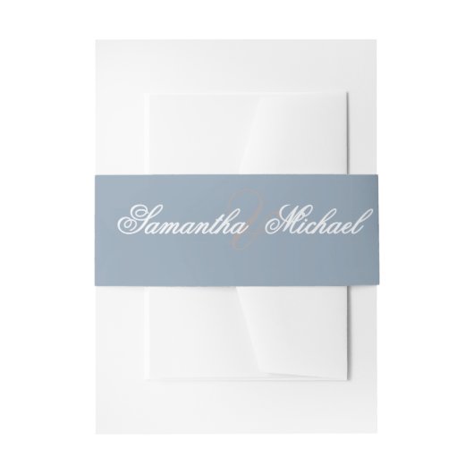 Elegante scriptnaam tailleband uitnodigingen wikkel (Voorkant Voorbeeld)