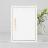 Elegante scriptnaam zilver goud folie notitiekaart (Staand Voorkant)