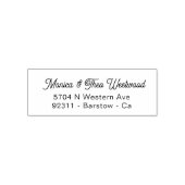 Elegante scriptnamen adres zelfinktende stempel (Design)