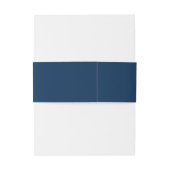 Elegante scriptnamen Navy Blue Trouw Uitnodigingen Wikkel (Achterkant Voorbeeld)