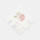 Elegante scriptnamen Roze bloemige getrouwde Munte Servet (Hoek)