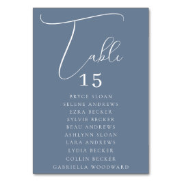 Elegante scriptstoelen kaart