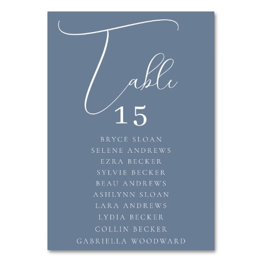 Elegante scriptstoelen kaart (Voorkant)