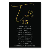 Elegante scriptstoelen kaart (Achterkant)