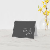Elegante scripttekst "bedankt!" kaart (Gele Bloem)