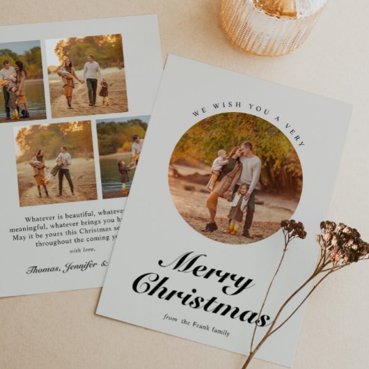 Elegante scripttypografie Circulaire foto Feestdagenkaart