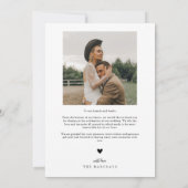 Elegante scripttypografie Dank u trouwfoto Bedankkaart (Achterkant)