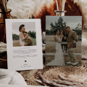 Elegante scripttypografie Dank u trouwfoto Bedankkaart