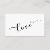 Elegante scripttypografie, eenvoudig huwelijksregi informatiekaartje (Achterkant)